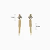 Aretes Largos De Oro Colgantes Brillantes