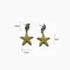 Aretes Largos De Oro Estrella De Mar