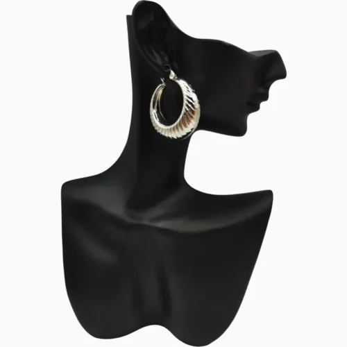 Aretes Arracadas De Acero Chunky Torcido