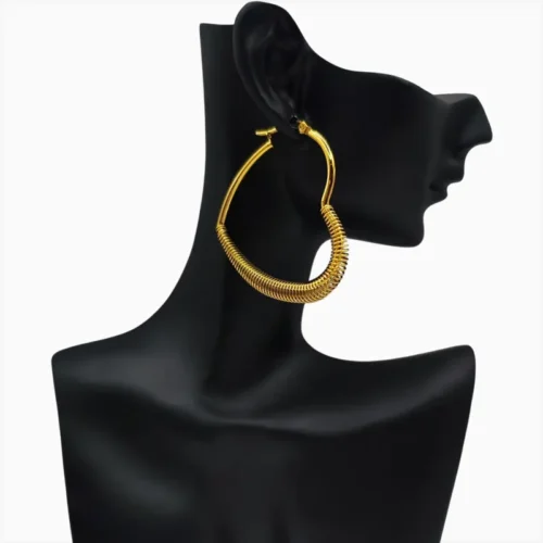 Aretes Arracadas De Acero Corazón Espiral