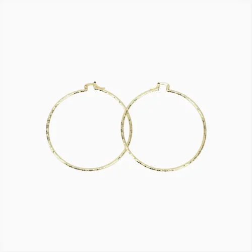 Aretes Arracadas De Oro Contemporáneas 40mm Aretes Arracadas De Oro Contemporáneas 40mm