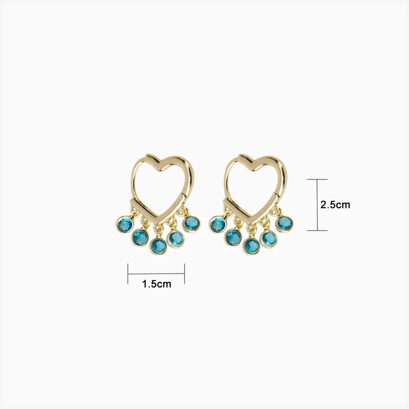 Aretes Arracadas De Oro Corazón Dorado