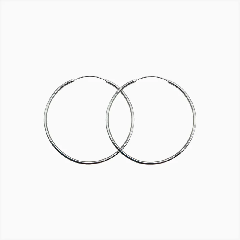 Aretes Arracadas De Plata Aros Lisos