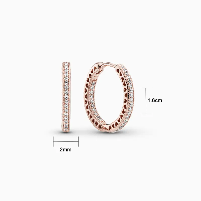 Aretes Arracadas De Plata Brillo Y Corazones Rosa Aretes Arracadas De Plata Brillo Y Corazones Rosa