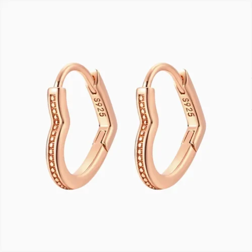 Aretes Arracadas De Plata Corazón Asimétrico Aretes Arracadas De Plata Corazón Asimétrico