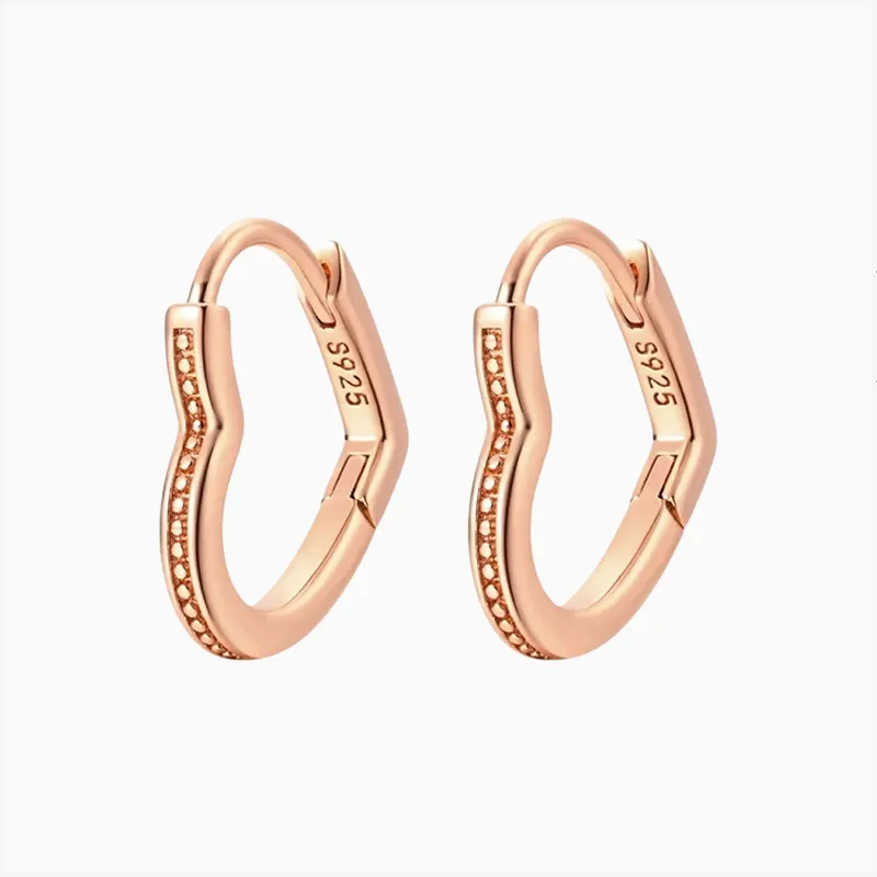 Aretes Arracadas De Plata Corazón Asimétrico