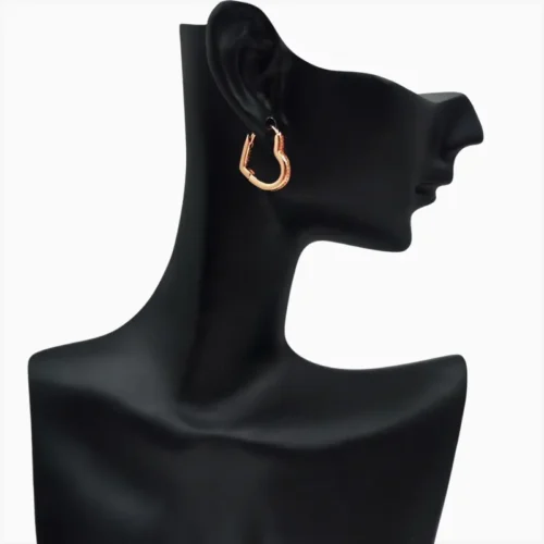 Aretes Arracadas De Plata Corazón Asimétrico