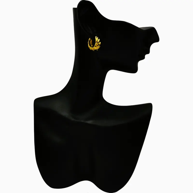 Aretes Huggies De Plata Ondas Dorado