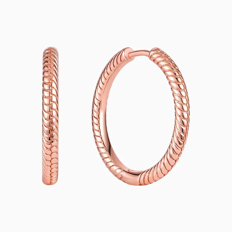 Aretes Arracadas De Plata Para Charms Rosa