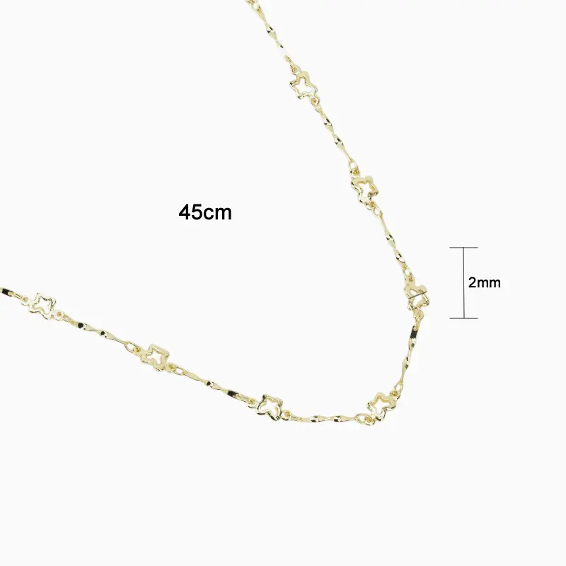 Cadena De Oro Eslabones De Mariposa