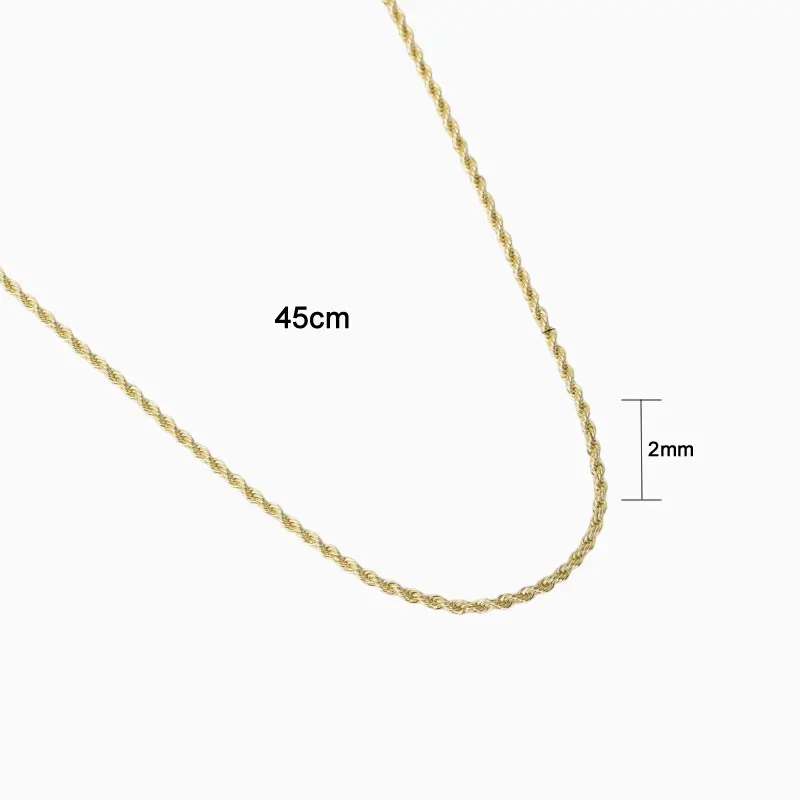 Cadena De Oro Torsal 2mm Cadena De Oro Torsal 2mm