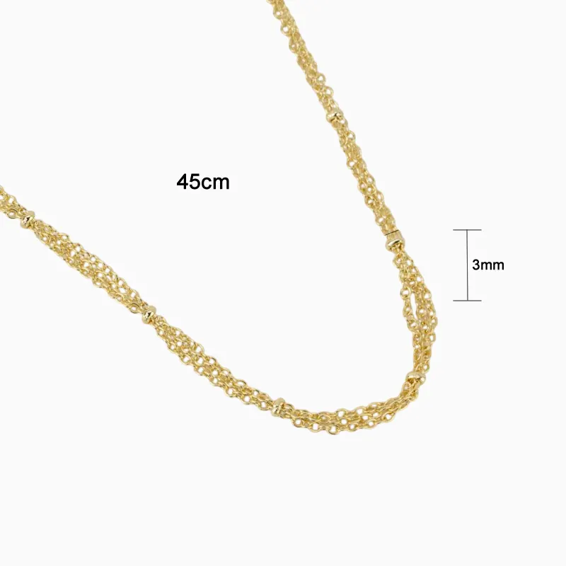 Cadena De Oro Triple Básica