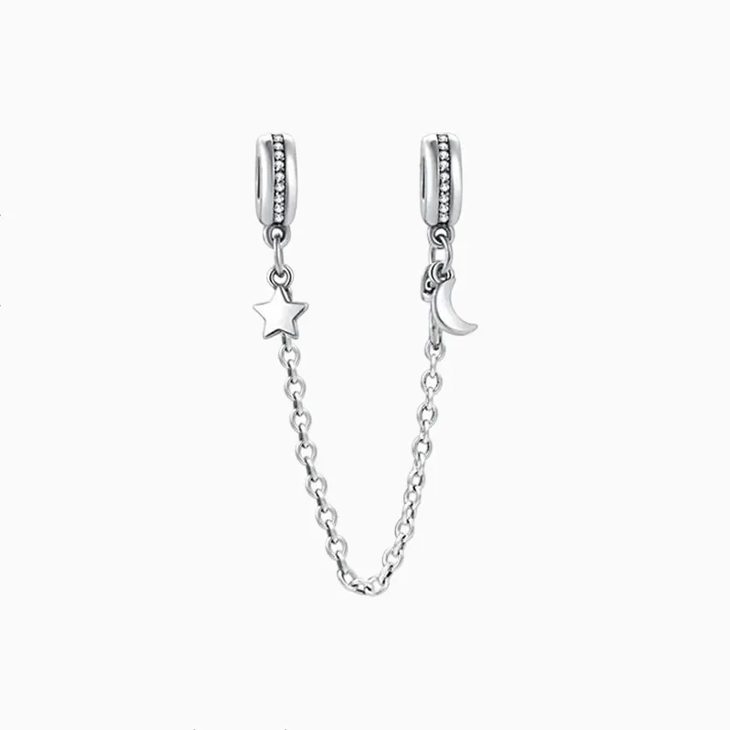 Cadena De Seguridad Estrella Y Luna