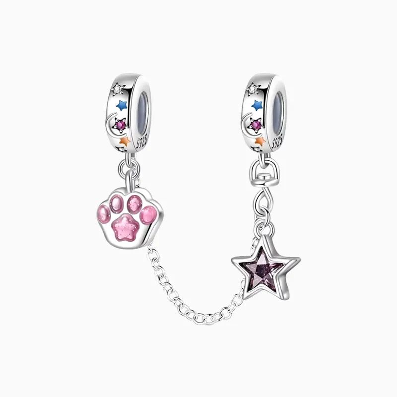 Cadena De Seguridad Huella Y Estrella