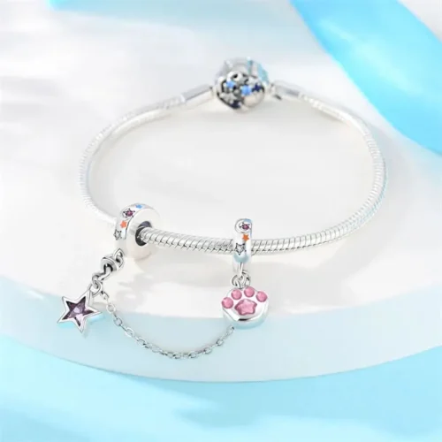 Cadena De Seguridad Huella Y Estrella