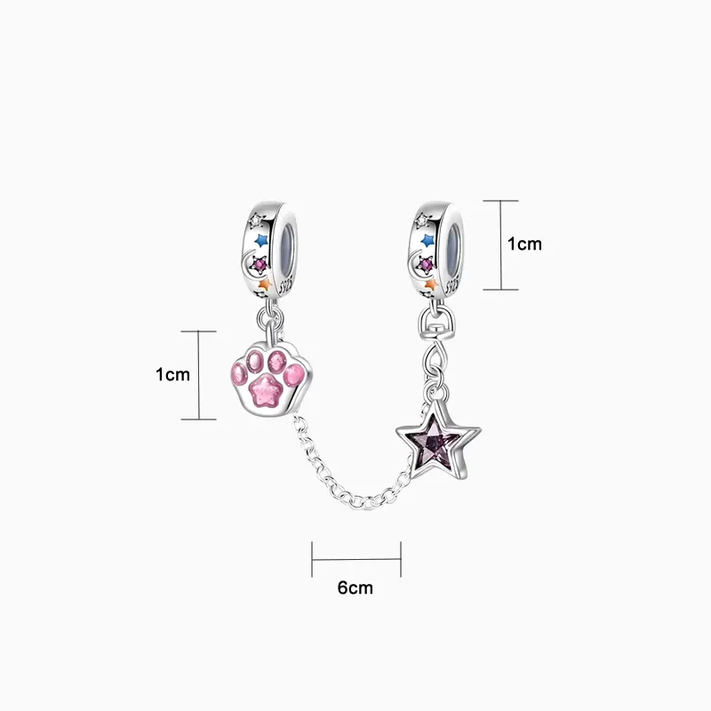 Cadena De Seguridad Huella Y Estrella