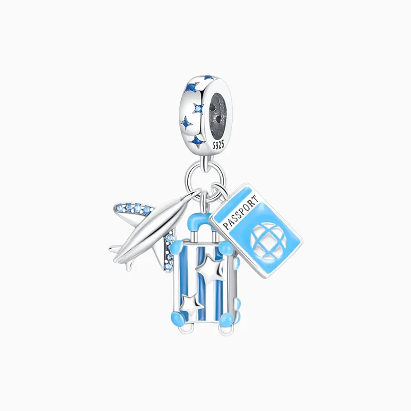 Charm Amo Viajar Azul Charm Amo Viajar Azul