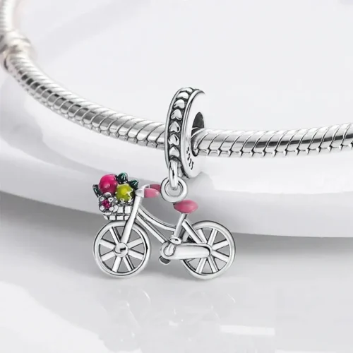 Charm Bicicleta Con Flores