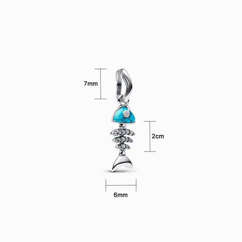 Charm Espina De Pescado Turquesa