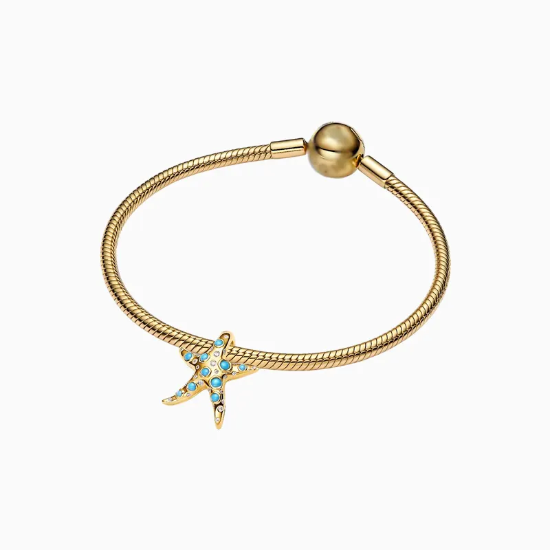 Charm Estrella De Mar Azul Brillante