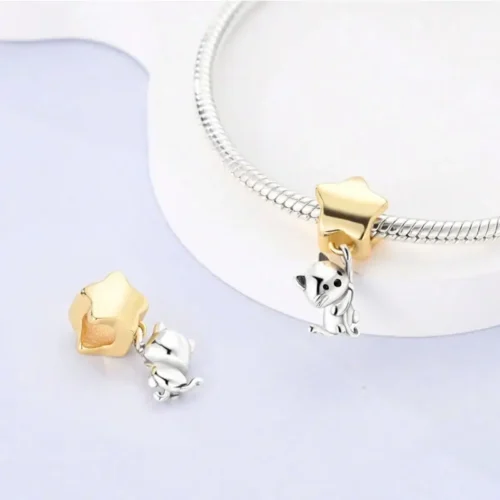 Charm Gato Con Globo Estrella