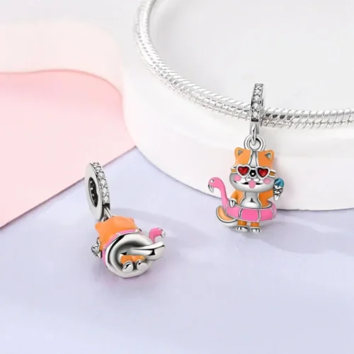 Charm Gato Con Salvavidas