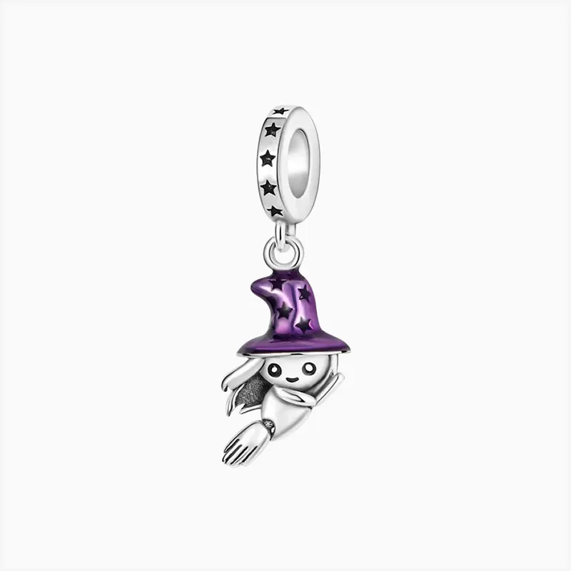 Charm Halloween Bruja En Escoba