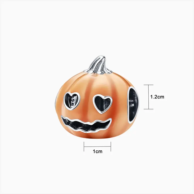 Charm Halloween Calabaza Corazones
