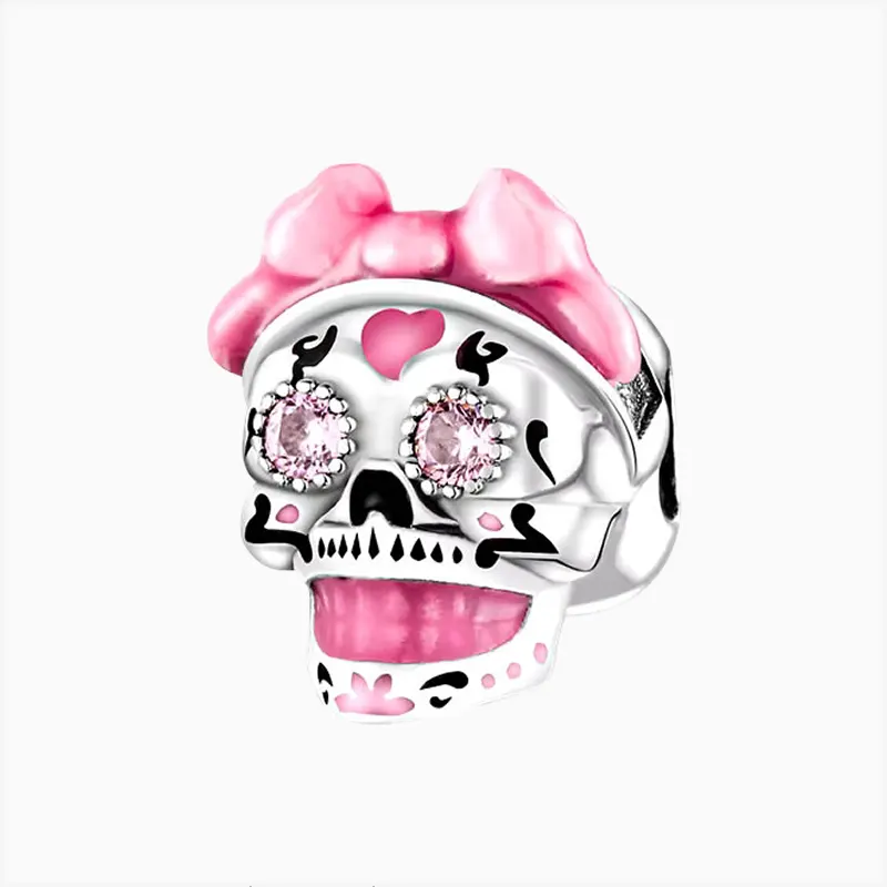 Charm Halloween Calavera Con Moño