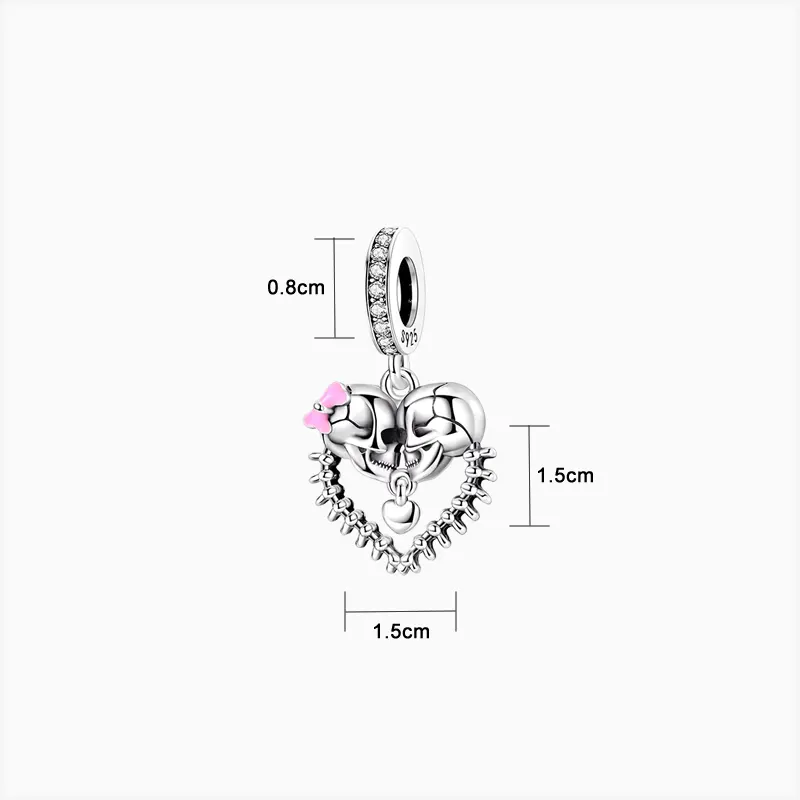 Charm Halloween Calaveras Corazón