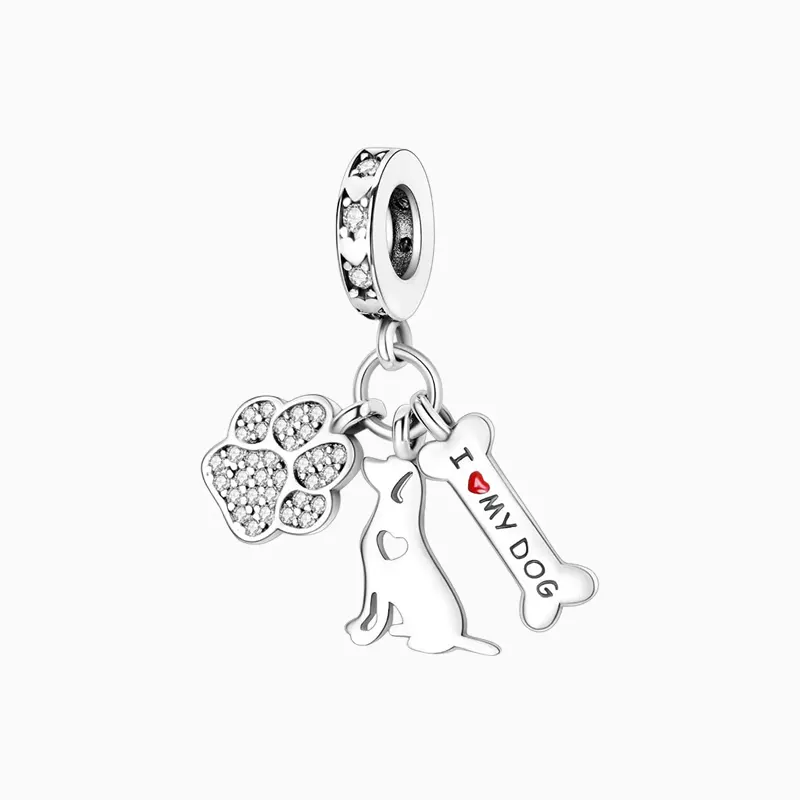 Charm Hueso Huella y Perro