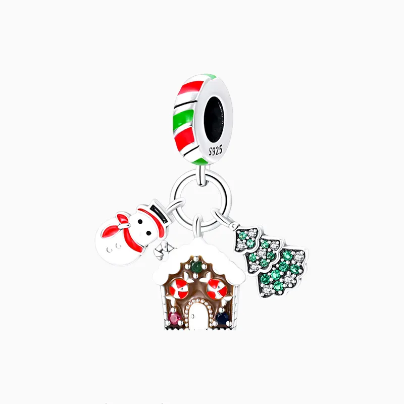 Charm Navidad Casa Con Adornos