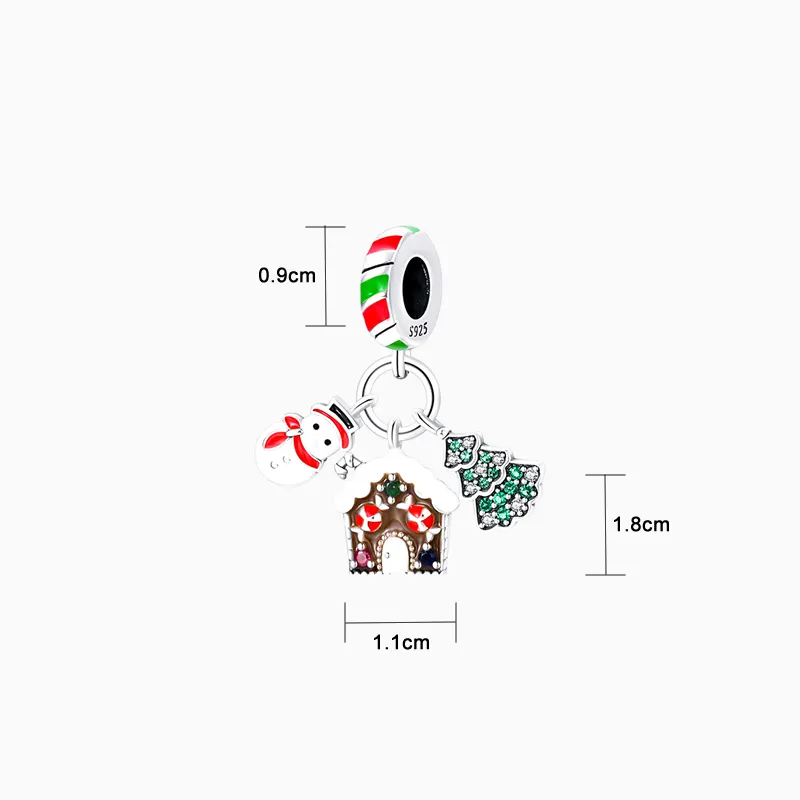 Charm Navidad Casa Con Adornos