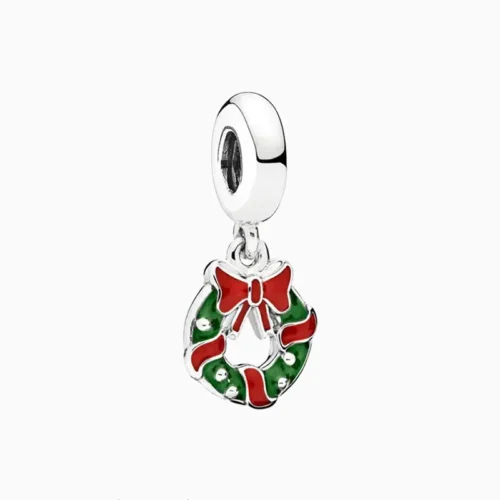 Charm Navidad Corona Con Moño