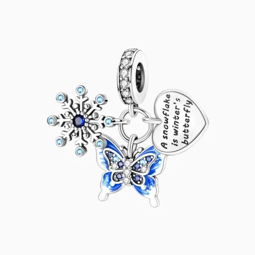Charm Navidad Mariposa De Nieve