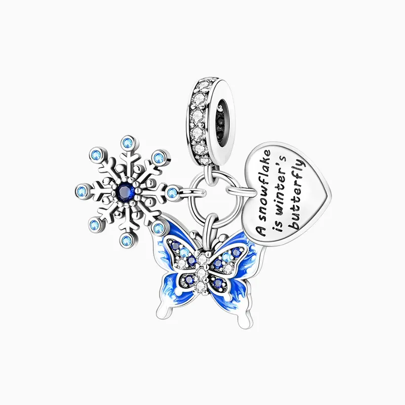 Charm Navidad Mariposa De Nieve