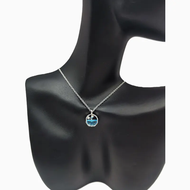 Collar De Plata Dije Cola De Ballena