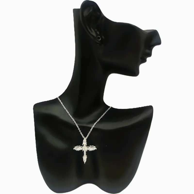 Collar De Plata Dije Cruz Brillante Collar De Plata Dije Cruz Brillante