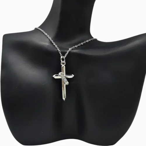 Collar De Plata Dije Cruz Plateada