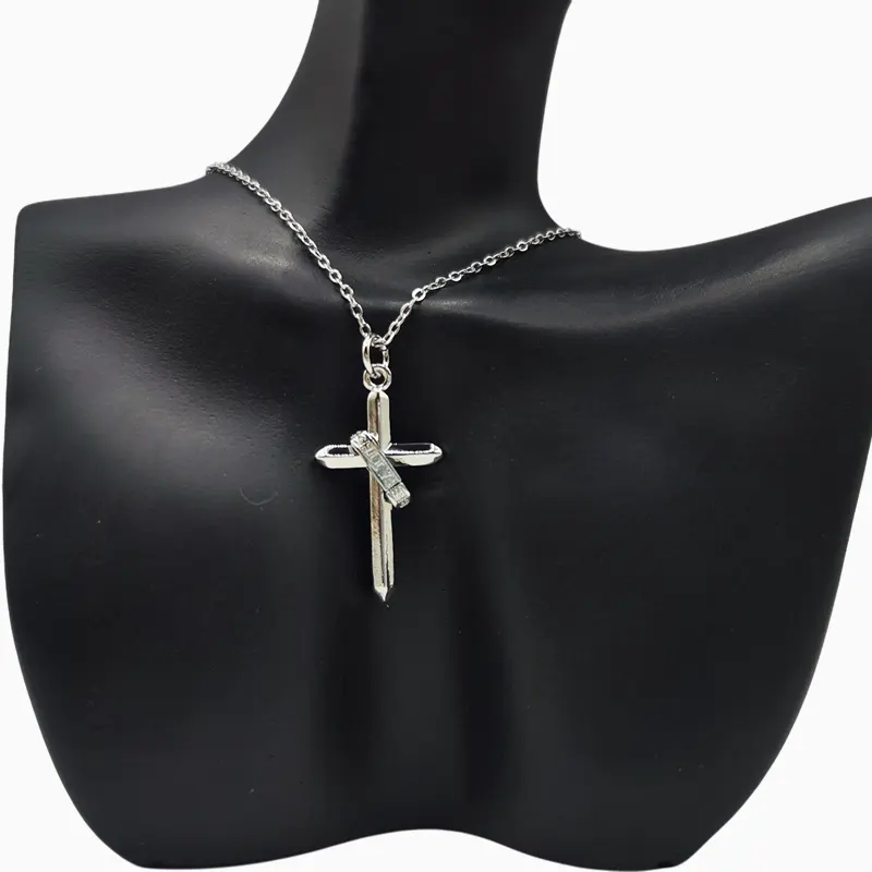 Collar De Plata Dije Cruz Plateada