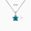 Collar De Plata Dije Estrella Azulada