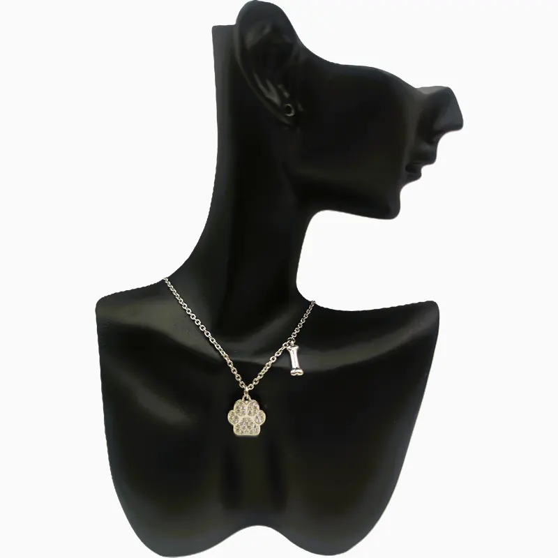 Collar De Plata Dije Huella De Mascota Collar De Plata Dije Huella De Mascota