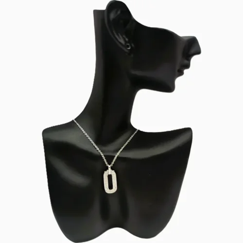 Collar De Plata Dije Fila Doble Pavé