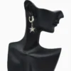 Aretes Huggies De Acero Estrella Plateada