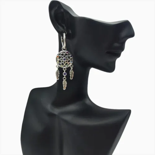 Aretes Huggies De Plata Atrapasueños