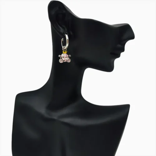 Aretes Huggies De Plata Carroza La Cenicienta