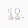 Aretes Huggies De Plata Carroza La Cenicienta