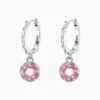 Aretes Huggies De Plata Dona Glaseada