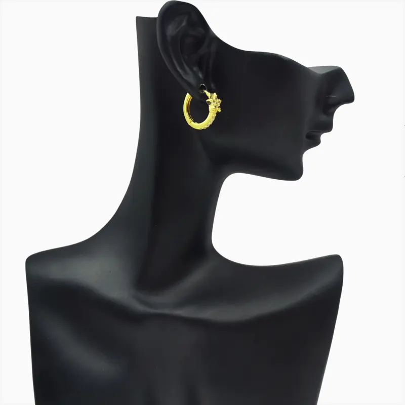 Aretes Huggies De Plata Estrella Brillante