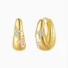 Aretes Huggies De Plata Estrellas Brillantes